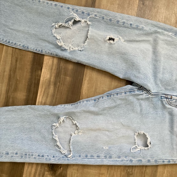 [Levi's] Wedgie Straight Distressed Button Fly Denim Jeans 29 - Picture 7 of 10